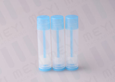 หลอดลิปบาล์มพลาสติก PP สีน้ำเงิน 0.15 ออนซ์สำหรับเครื่องสำอาง / บาล์มร่างกาย / บัตเตอร์ร่างกาย