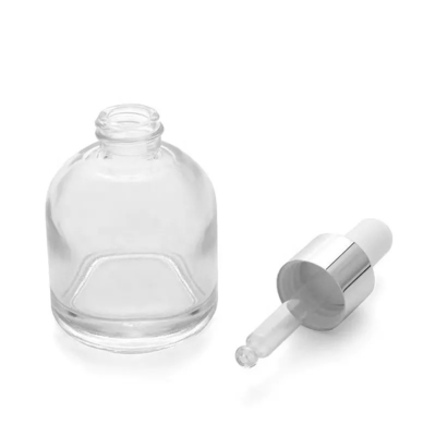 ขวดแก้วรองพื้นไม่หก 18 มม. สีเหลืองอำพัน Dropper Bottles